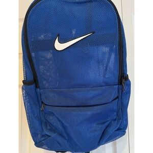 Nike Brasilia Mesh Backpack Athletic School Training Bag Royal Blue BA5388-480